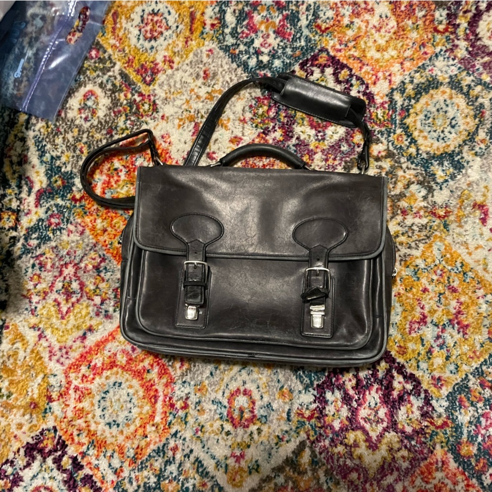 Coach messenger bag-used-vintage-black